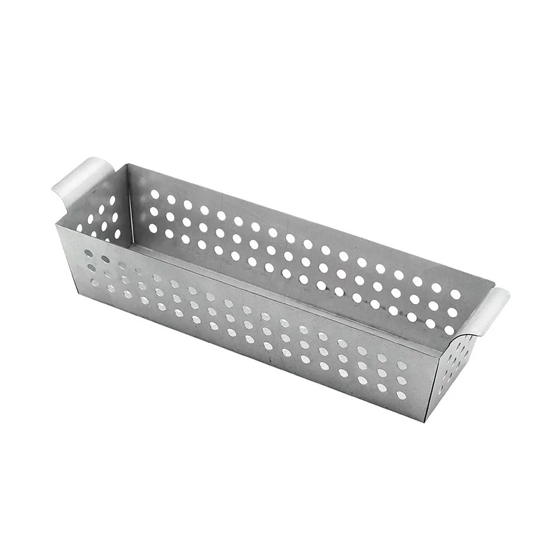 Rectangle Stainless Steel charcoal briquette basket for BBQ Grills and Kettles Aluminized Steel Barbeque Char Basket