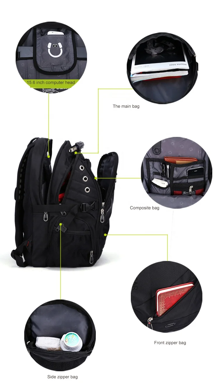 BESTWILL Smart Backbag Morrales sac a dos Rucksack Backpack Wholesale Men Business Laptop Backpack with USB Charger