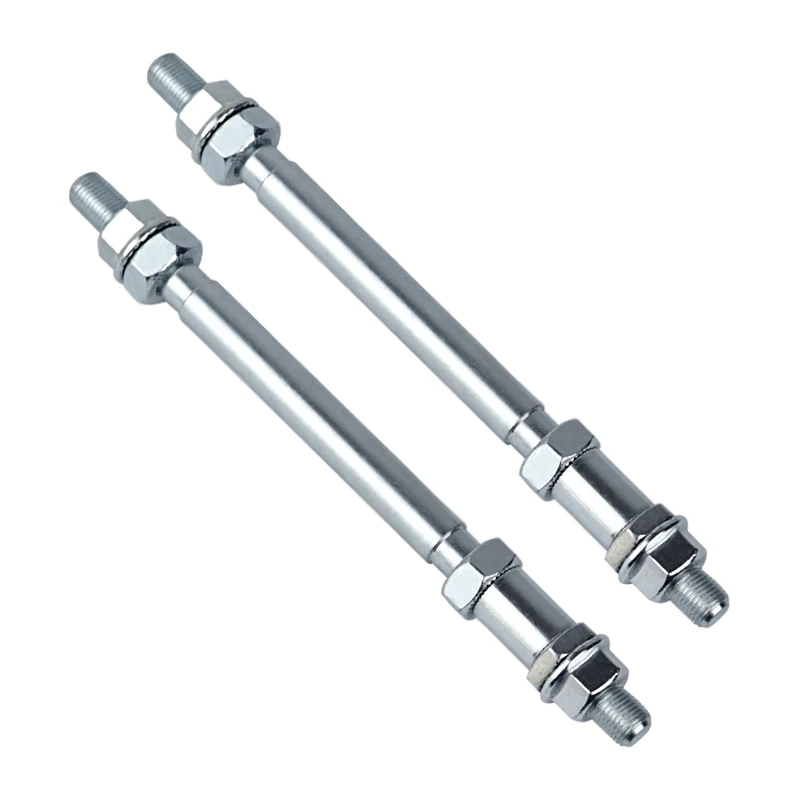 2024 NEW NT Mountain Bike Silver Rear Axle 3/8 x 175mm with Spacer, Flange Nuts, No Bearings, 78mm Mid Part