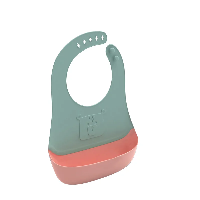 Baby Silicone Bib Comfortable Soft Water Resistant Bib Suitable for Infants and Toddlers to Wear While Feeding