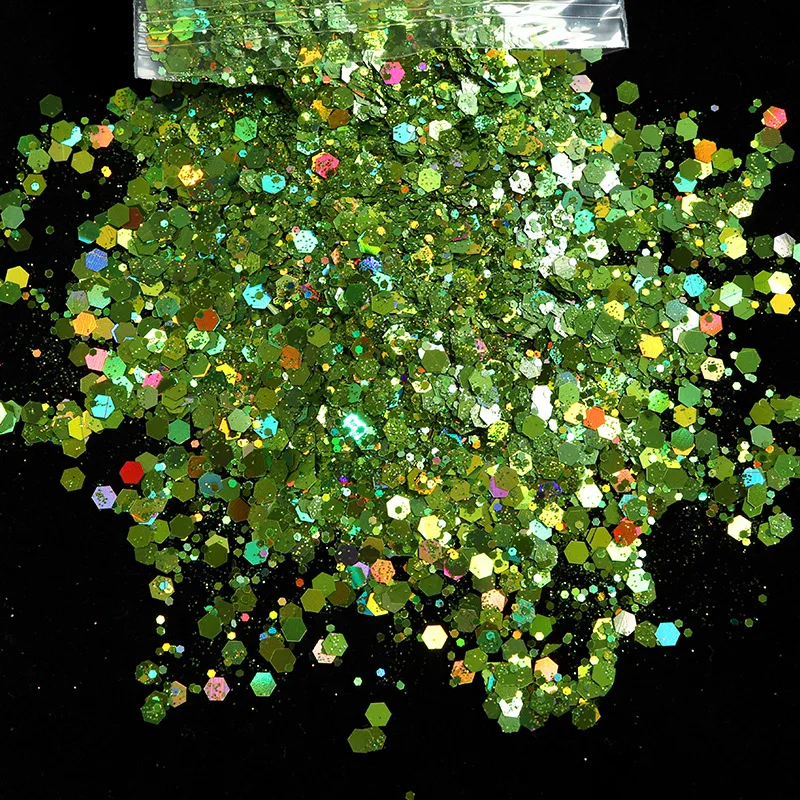 Wholesale 50g Flatback Resin Glitter Powder For Tumblers Shoes Bags Garments Nail Art with Glue Technics