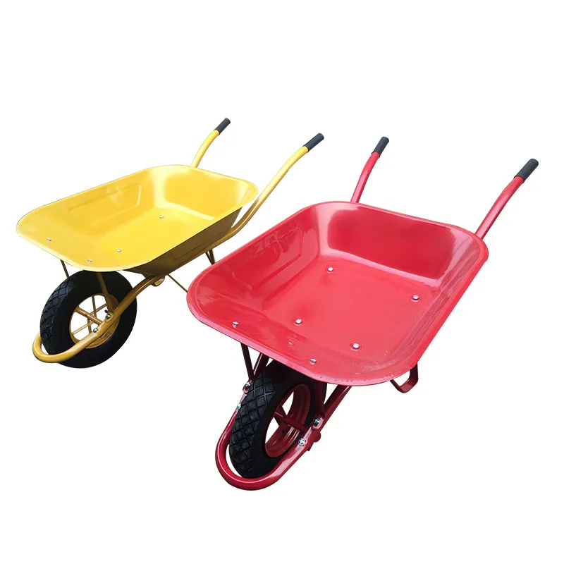 Wholesale Modern Manual Tools Single Wheeled Handcart Garden Metal Wheelbarrow