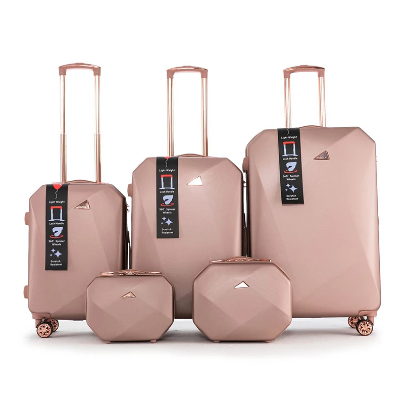 OEM Maletas De Viaje fashion ABS Luggage set Carry On Travel Trolley case With 4 Spinner Wheels