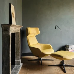 Luxury living room swivel leisure lounge Modern sofa chair with Ottoman Office furniture chairs modern high-back sofa chairs