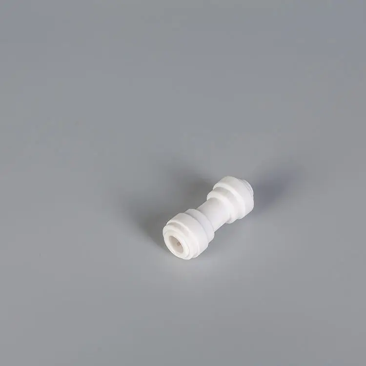 High quality 14/14 mm straight connector Shaped two open Plastic Fittings Quick Connect Pipe Fitting RO Connector