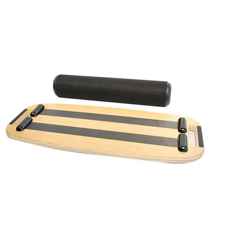 wooden balance board for Exercise Anti-Slip Surface balance board with Roller and Cushion balance board