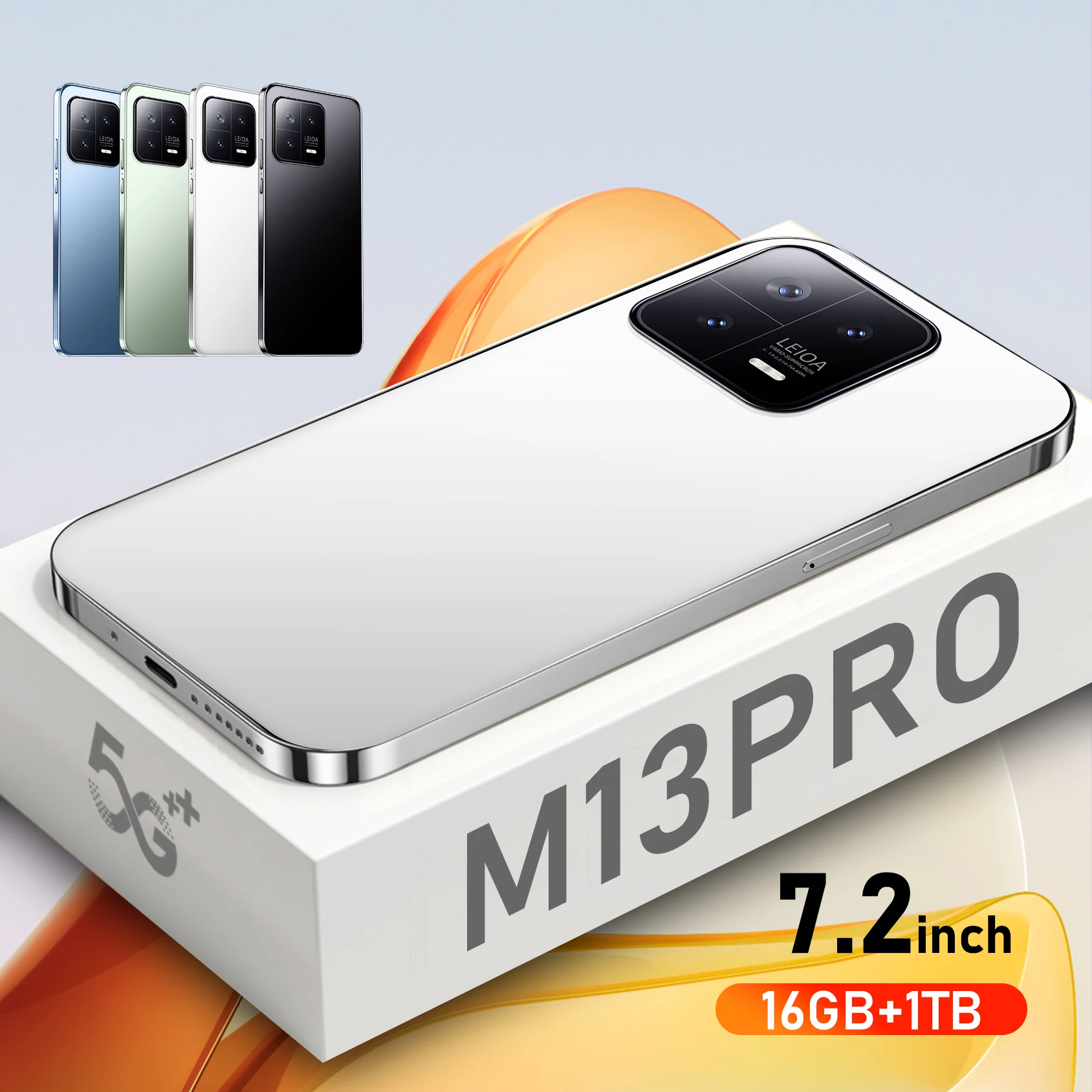 New Arrival 16g+1tb 7.2 Inch Miui 14 Smartphone Snapdragon 8 Gen 2 5g Android 13 Mobile Phone 120hz Display For M13pro