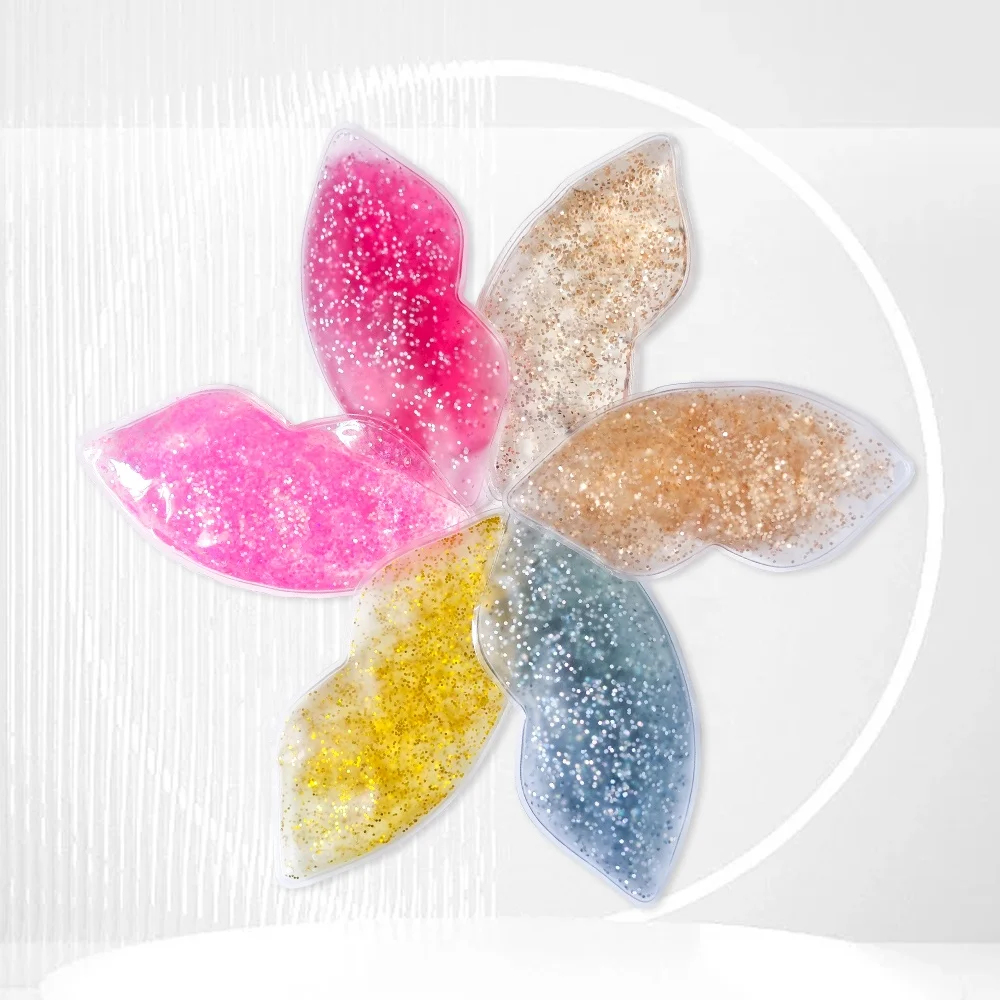 Lip shaped gel ice pack Reusable lip ice pack for Cosmetics