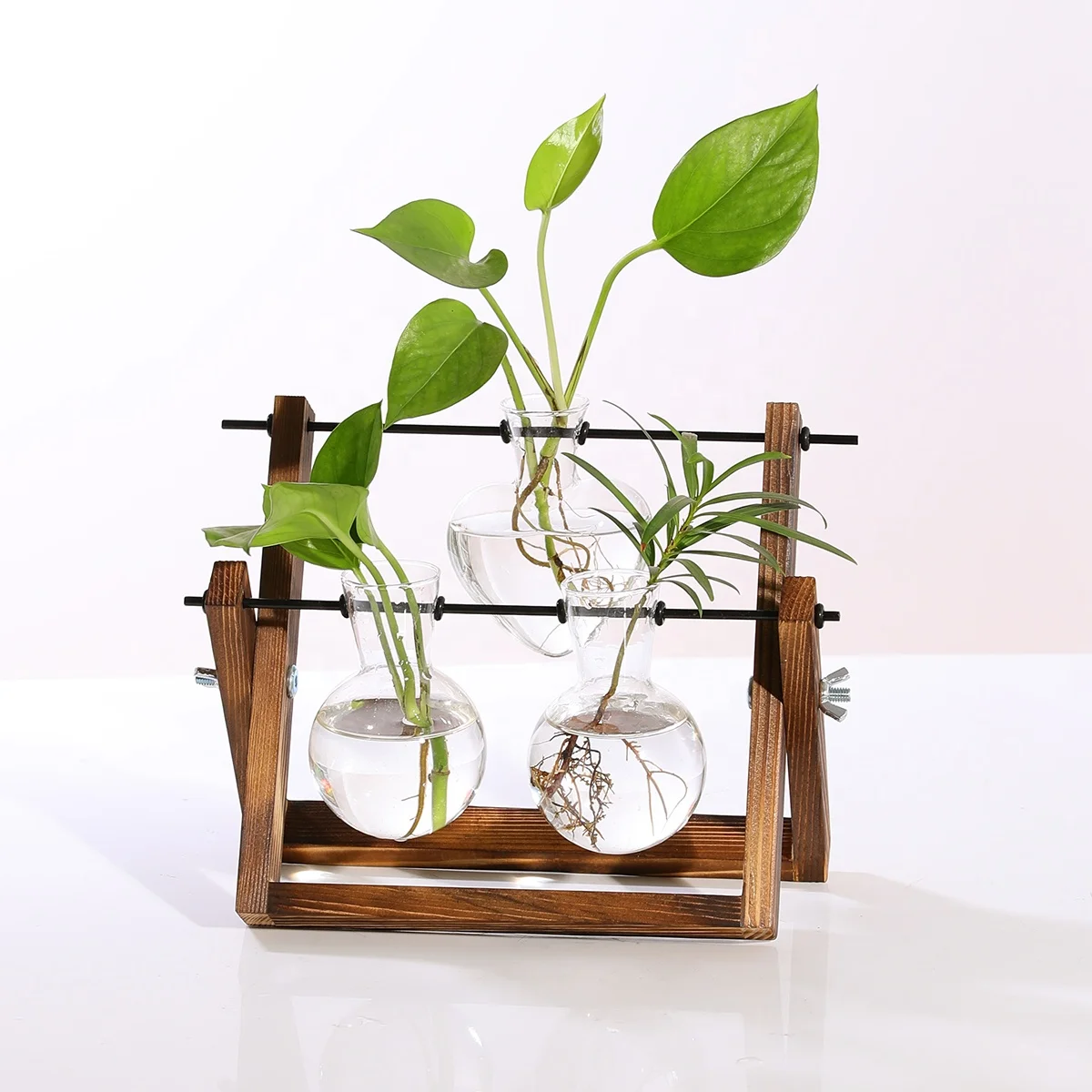 
Table top glass flower pot light bulb vase is suitable for wedding decoration of hydroponic plant family garden 