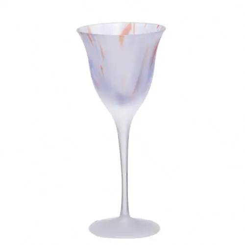 Best sale BPA free Red wine glass with flower dots and acid. 260ml