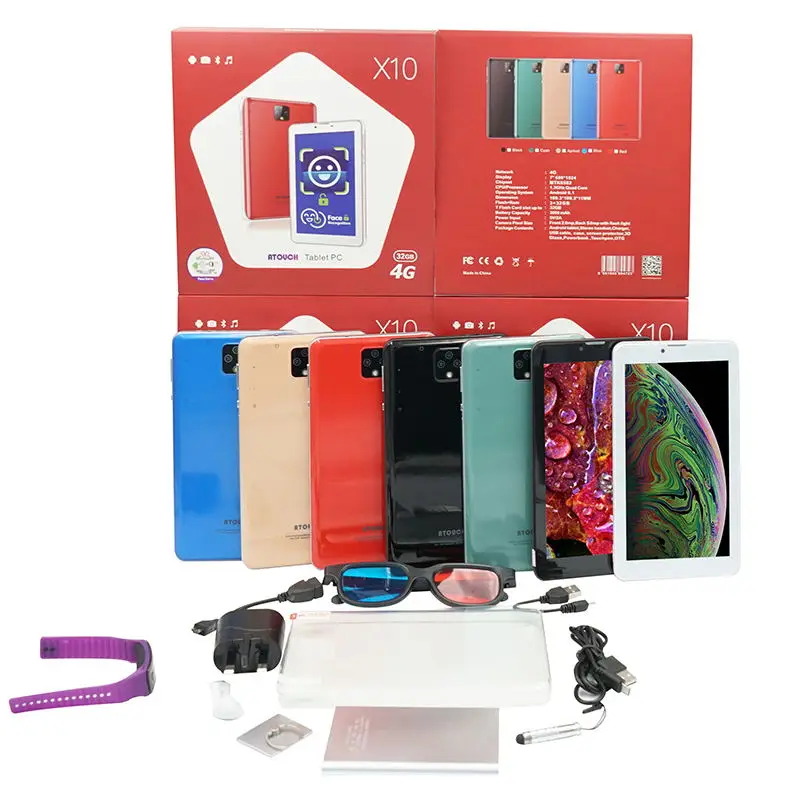 7inch Quad Core KidsTablet for kids With External Sim Card Slot 3G Tablet PC Atouch X10