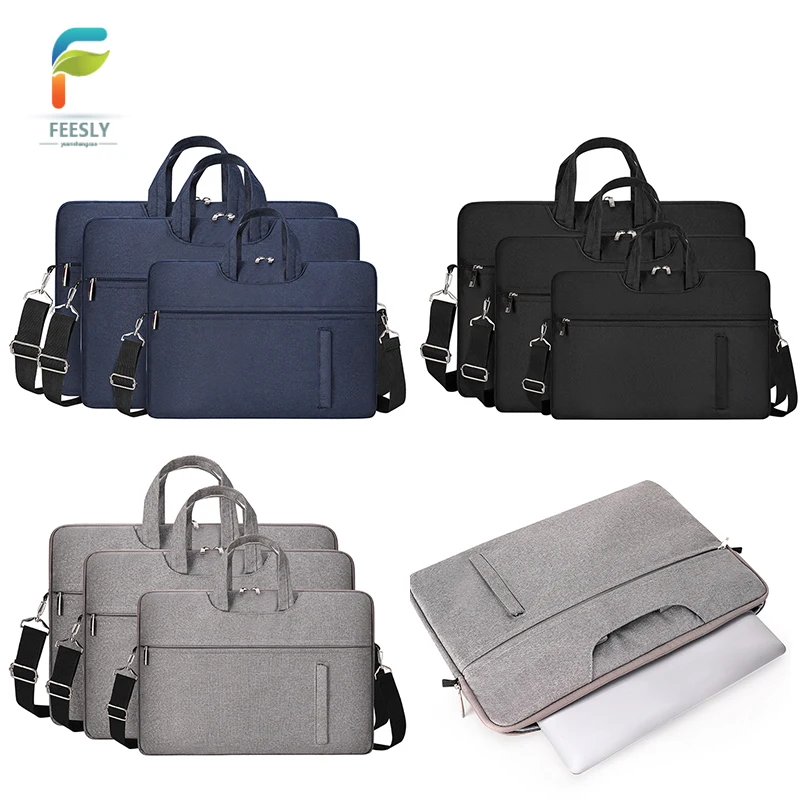 Laptop Bag 13 14 15.6 Classic Slim Briefcase Messenger Bag Hidden handheld Shoulder Bag Compatible with laptop