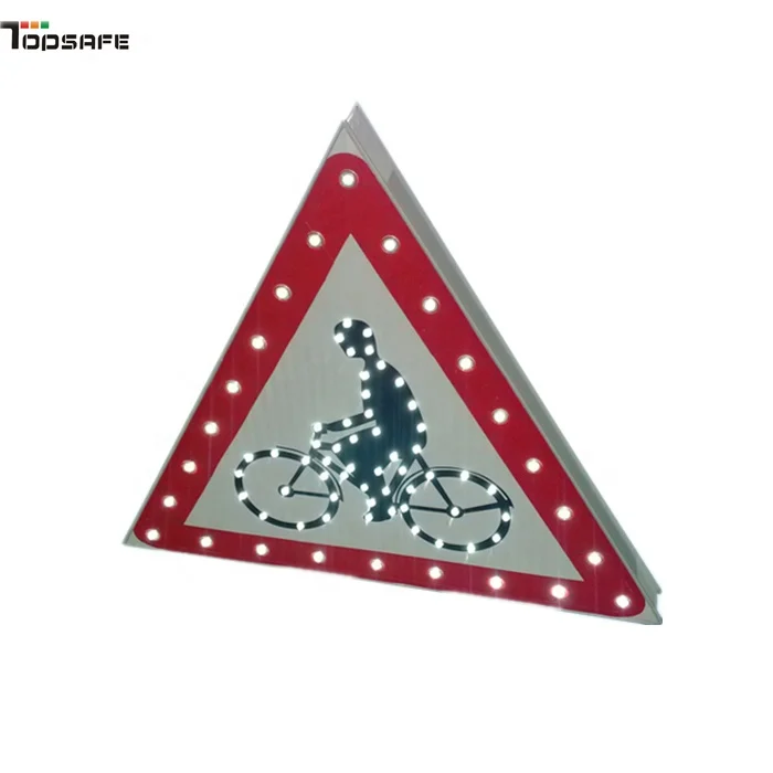 Solar Uneven Road Flashing Light Traffic Warning Sign
