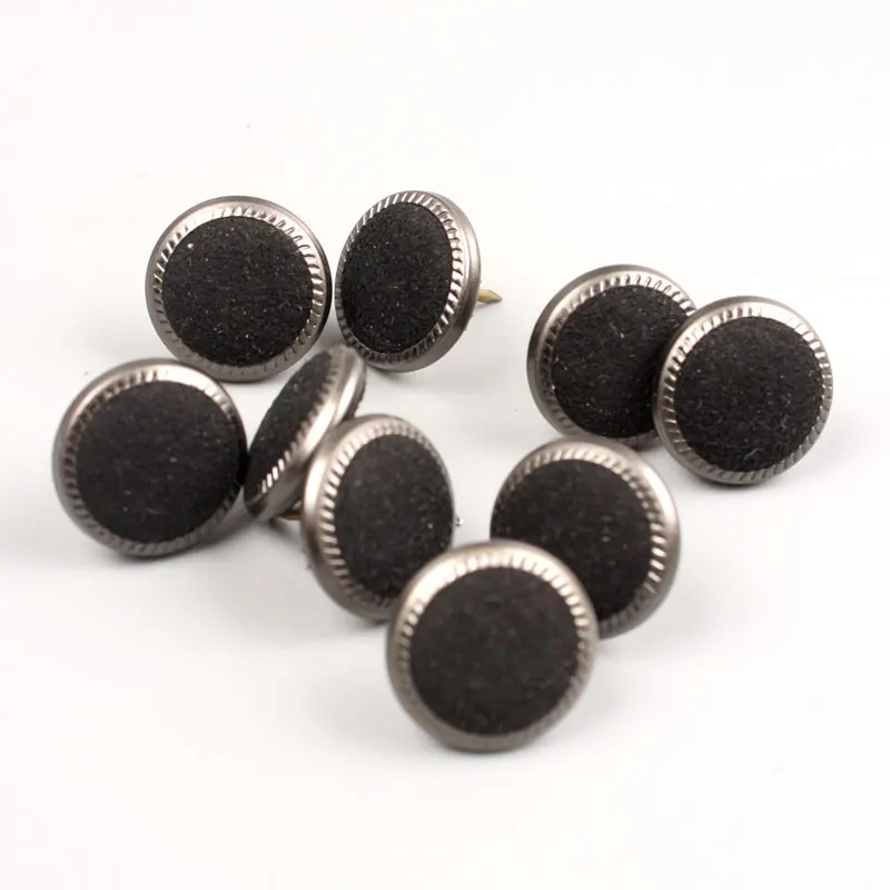 Twill round ring sofa nailheads button fabric cover sofa button for furniture
