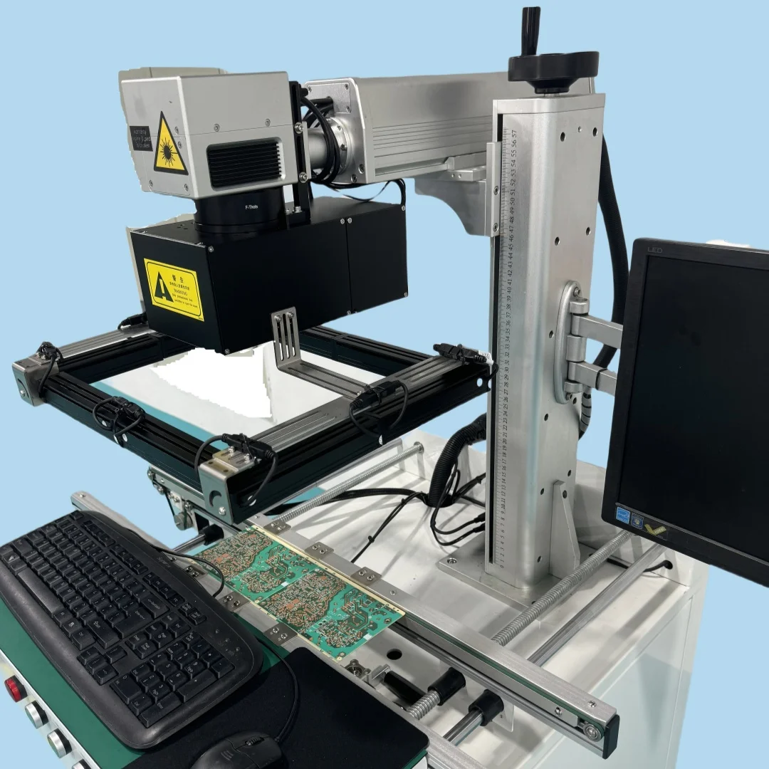 5W Desktop Automatic  CCD Visual Positioning Laser Etching PCB Laser Marking Machine for SMT Process Line