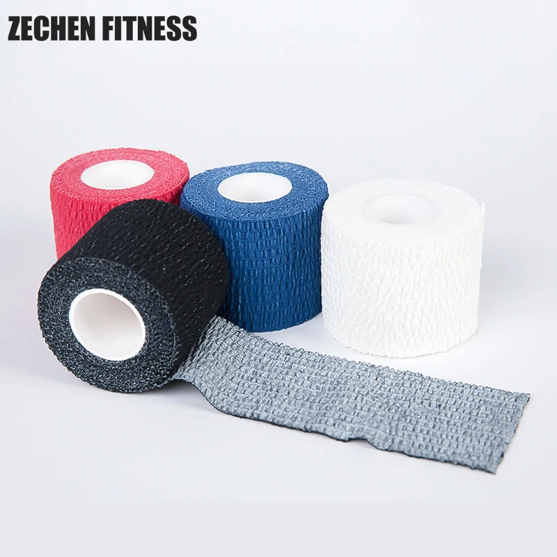2.5cm*4.5m 5cm*4.5m 5cm*6.8m Hot Melt Glue Stretch Bandage For Sports Protection thumb Tape