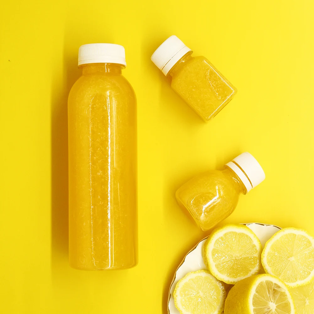 2 oz 60 ml Eco friendly Recyclable Juice Energy Shot Mini Pet Ginger Bottle Energy Cold Pressed Booster Shot Bottle