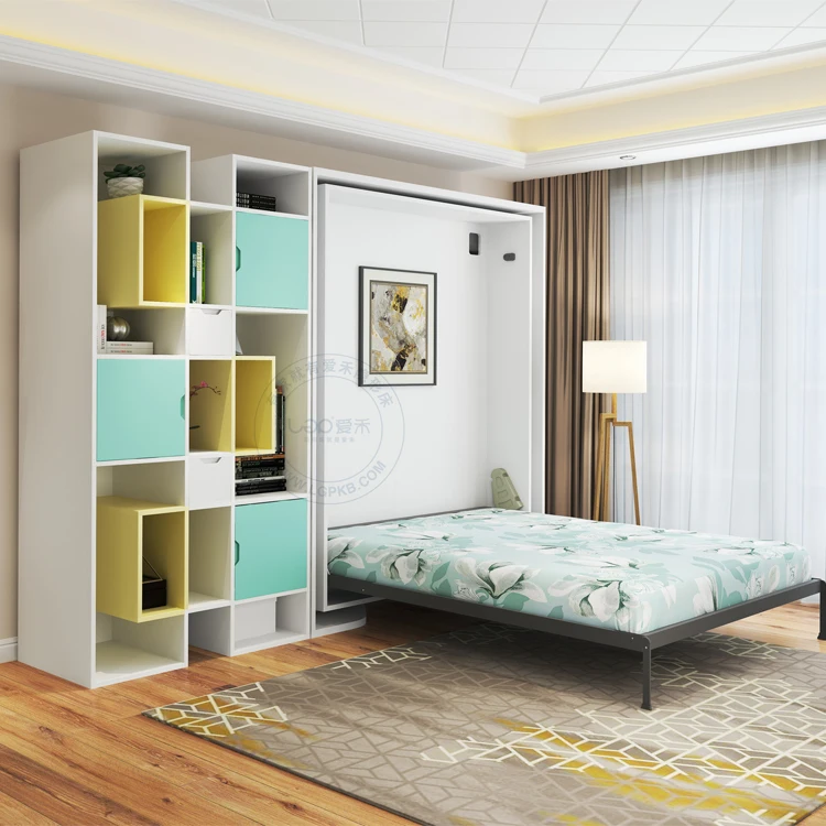 Поворотная складная кровать в итальянском стиле, скрытые настенные кровати, подъемная кровать с вращающимся устройством