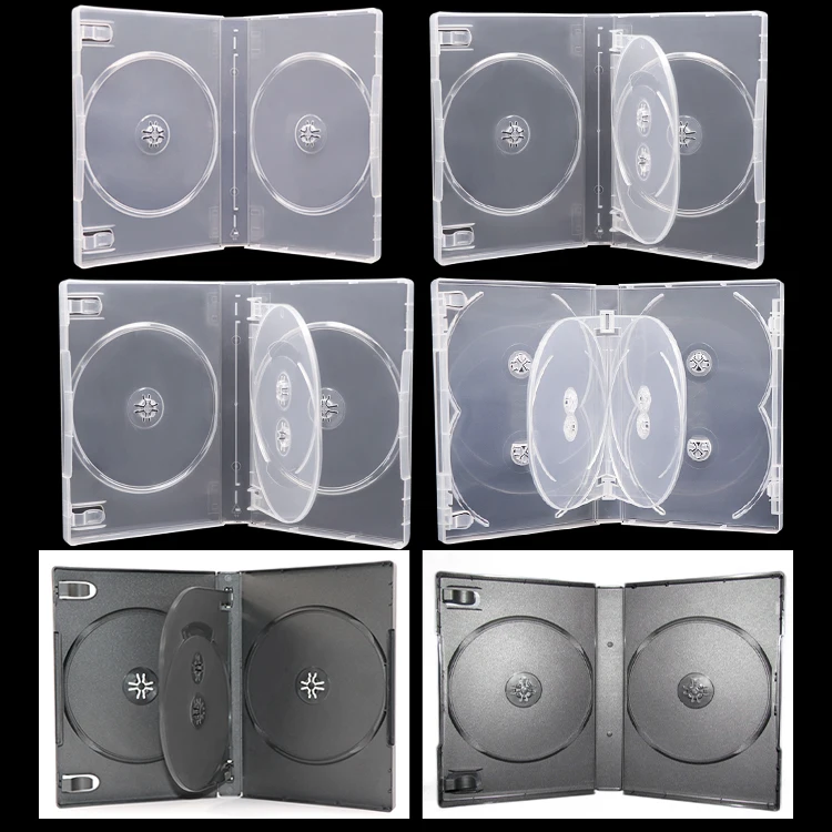 33mm DVD Empty Protective Case with Film PP Plastic CD Case 35MM 25mm PP Packing DVD Case Storage Disc 22mm DVD Box
