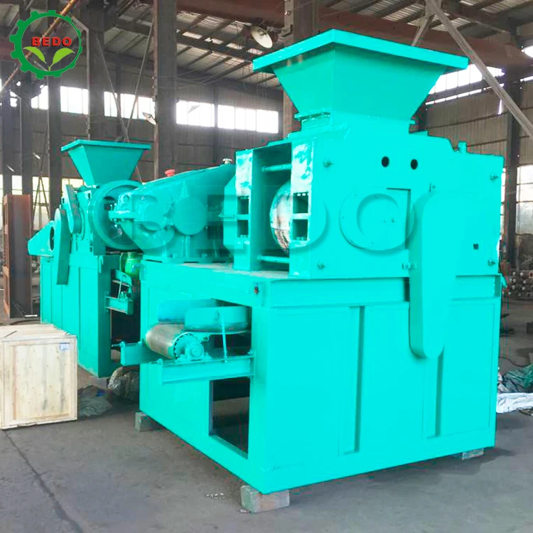Roller Type Wood Coconut Coal Pressure Ball Molding Briquetting Corn Cob Sawdust Straw Biomass Charcoal Briquette Machines