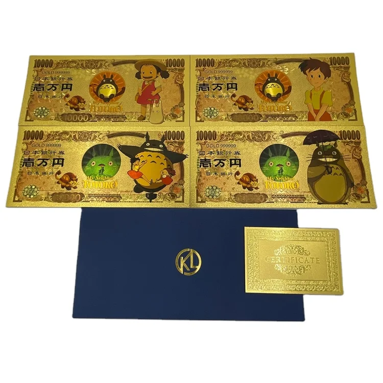Anime Totoro card Tonari no totoro golden ticket Classical manga My Neighbor Totoro golden banknote for memory collection
