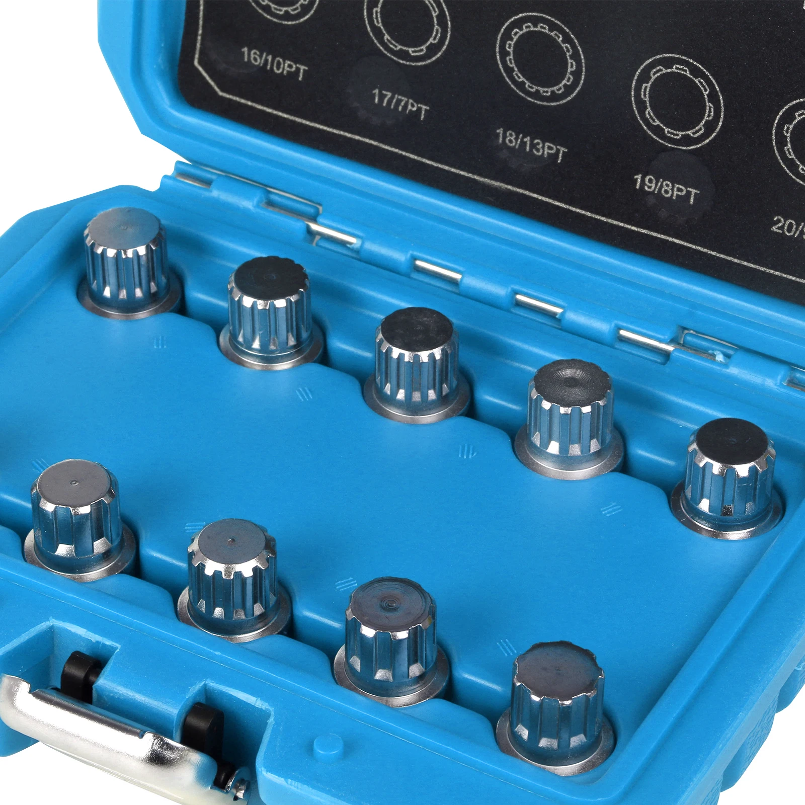 Mrcartool 10 Pcs Sleeve Anti-theft Screw Key Tire Removal Tool For BMW x1 x3 X4 x5 x6 Series Wheel Screw Lock Socket Set 30-40
