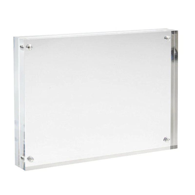 Factory Customized Clear Acrylic Magnetic Photo Frame Sign Holder