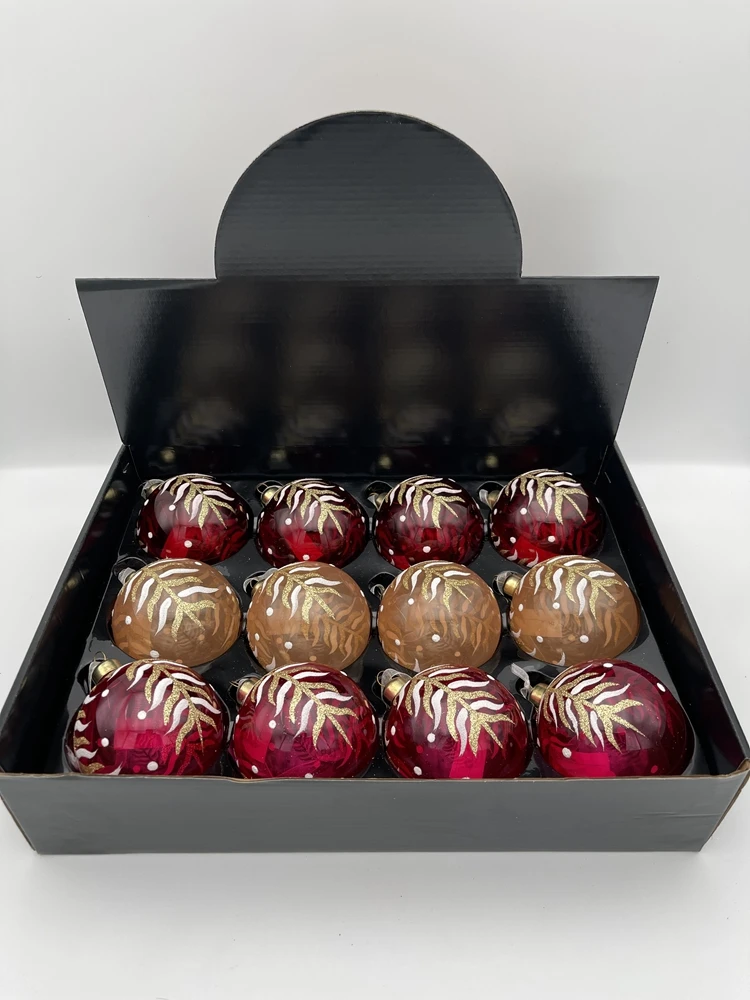 Factory Direct Sales Marble Christmas Ball Decoration Wholesale Decorative Glass Balls