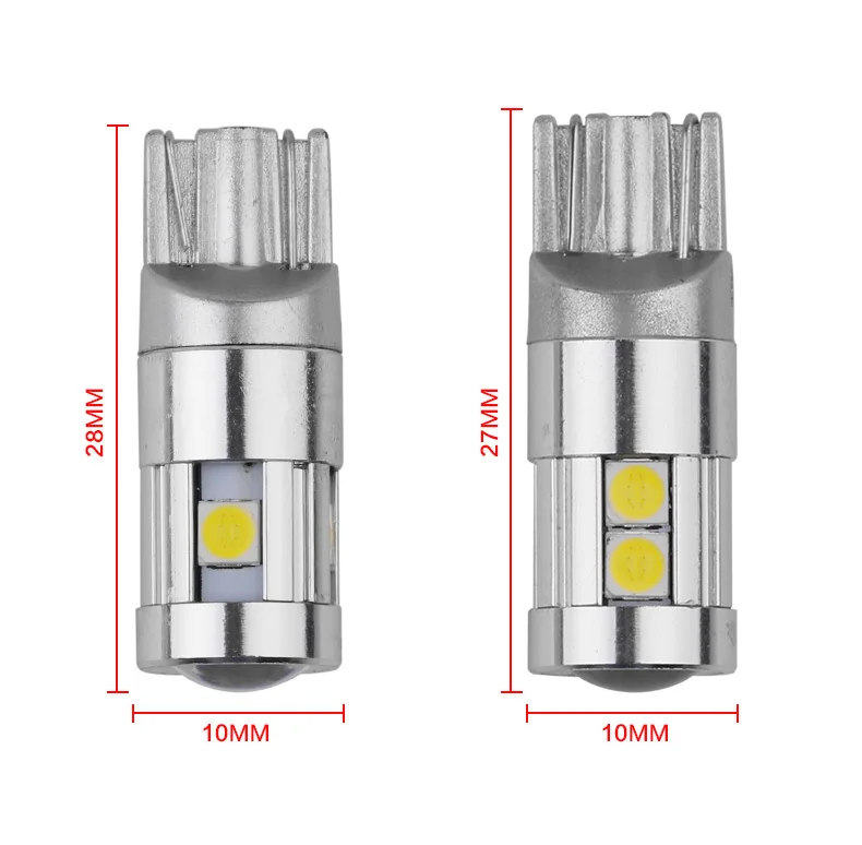 NBYC T10-3030-5-9 9-36V T10 9smd led canbus car T10 led bulbs 12/24V 5SMD 194 168 2825 Car Side Wedge Light Automotive