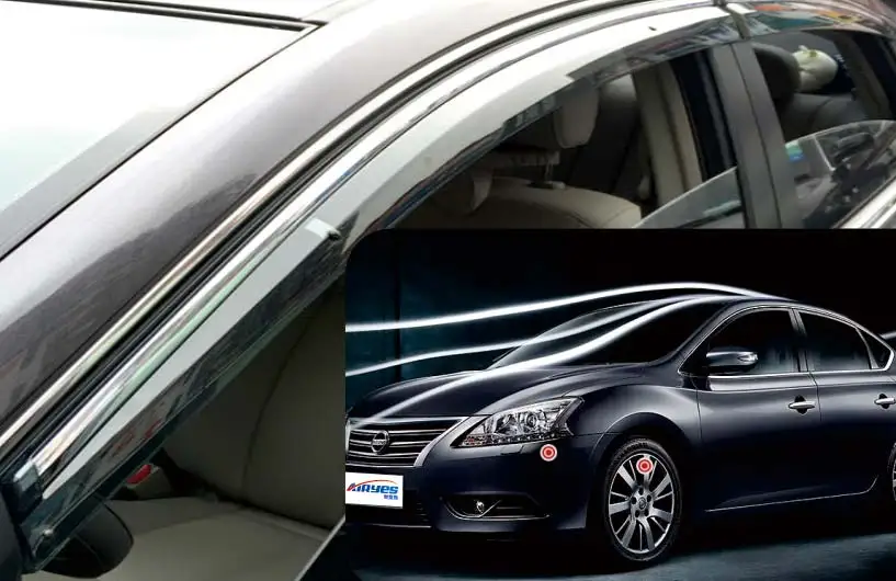 Car Accessories Car Rain Shield Outdoor Use Window Visor For N-ISSAN SYLPHY 2012