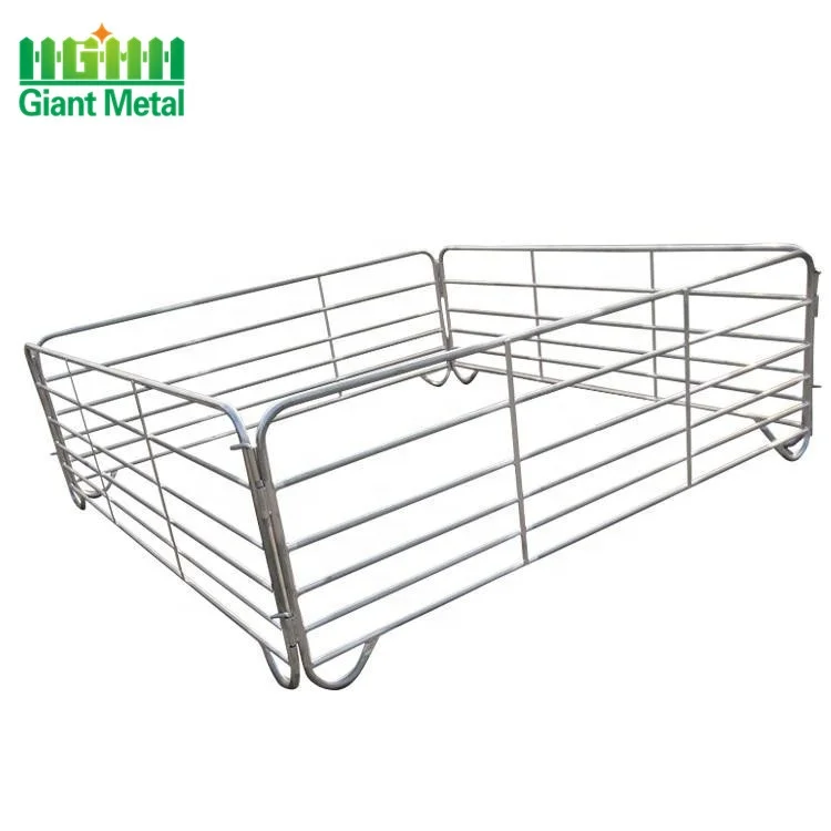 Portable Sheep and Goat Farm Gate with Iron Frame Hot Dip Finish Square Holes Waterproof for Yard Security Factory Use