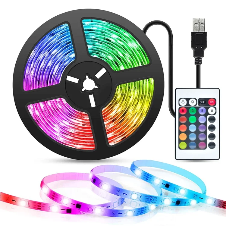 20m 15m 10m 5m 2m RGB led strip 5050 USB Smart Remote APP Bluetooth Controller music sync house room party TV led strip light