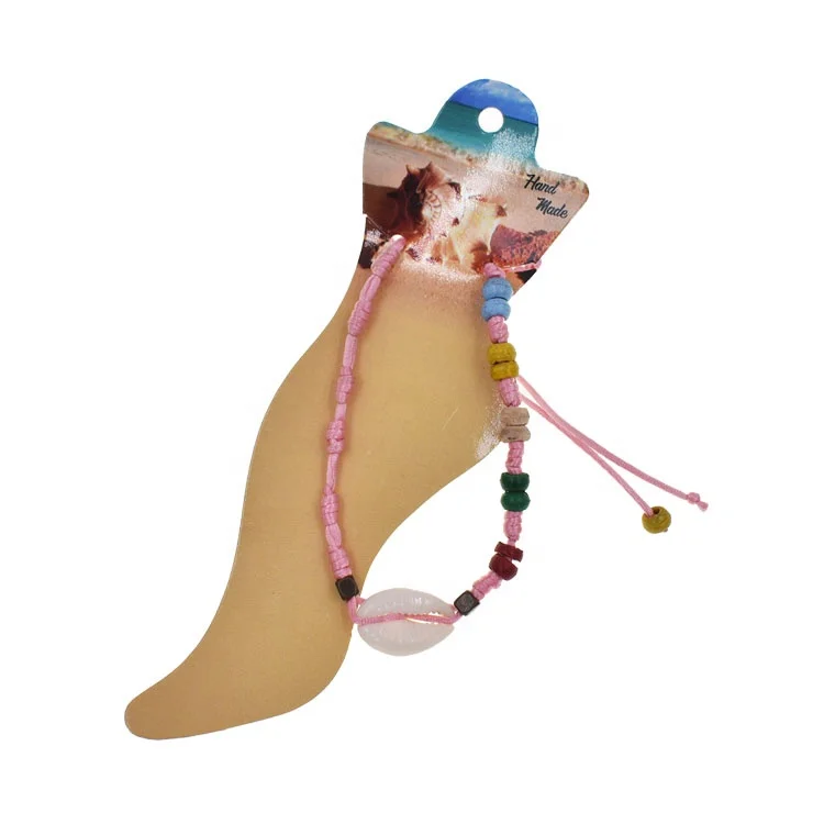 Hot Sale Natural Cowrie Shell Puka Seashell Coconut Beads Summer Beach Jewelry on Braided Nylon Adjustable