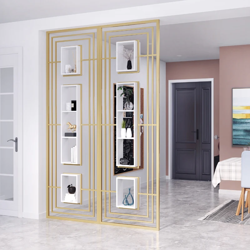 
Custom partition decoration in living room to block household luxury screen 
