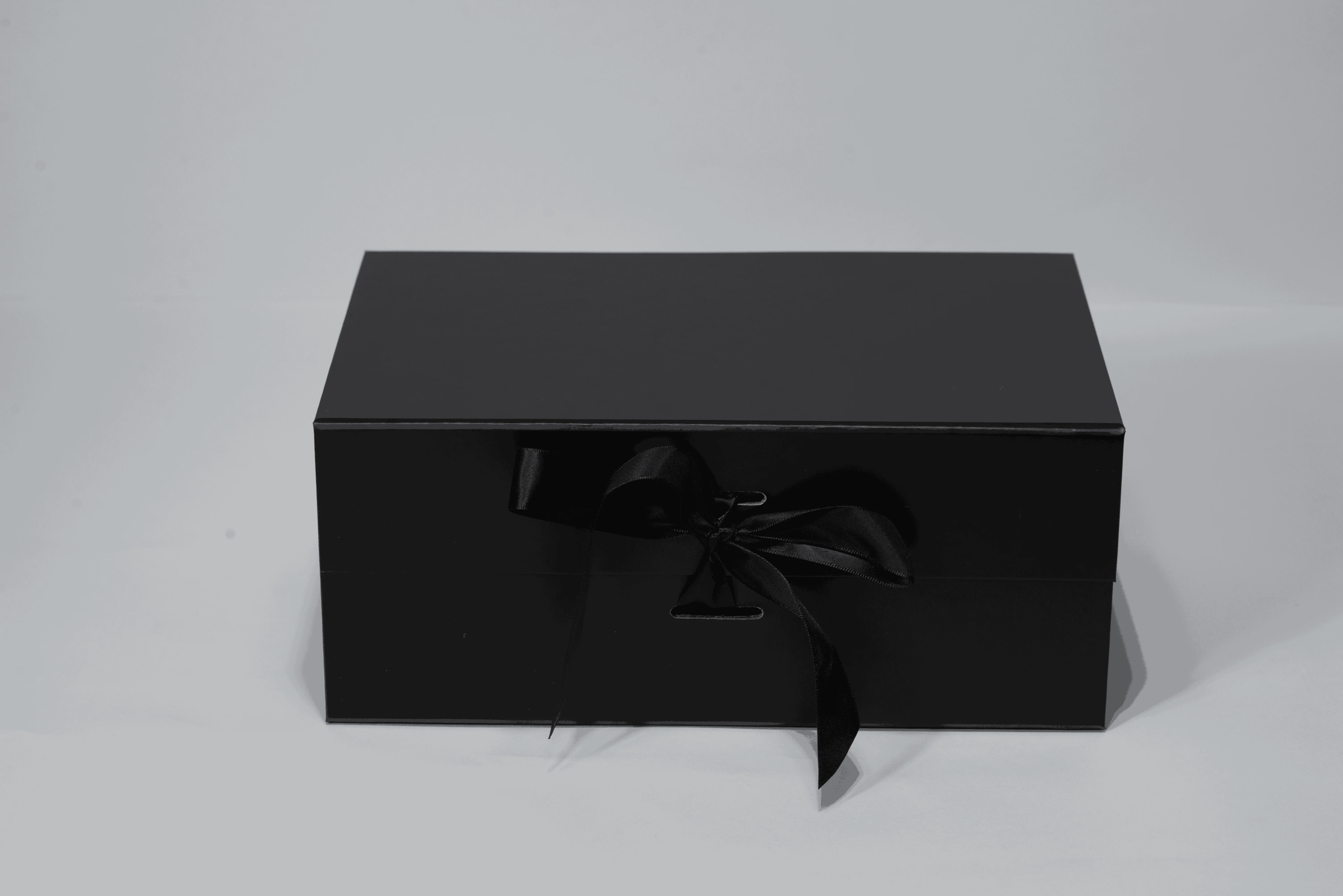 Luxury Black Book Shaped Rigid Cardboard Foldable Gift Box Custom Print Paper Clamshell Magnetic Gift Box