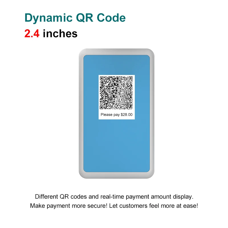 RINLINK F91 2.4-inch QR Code Display Stand Support SDK Self-development Customization