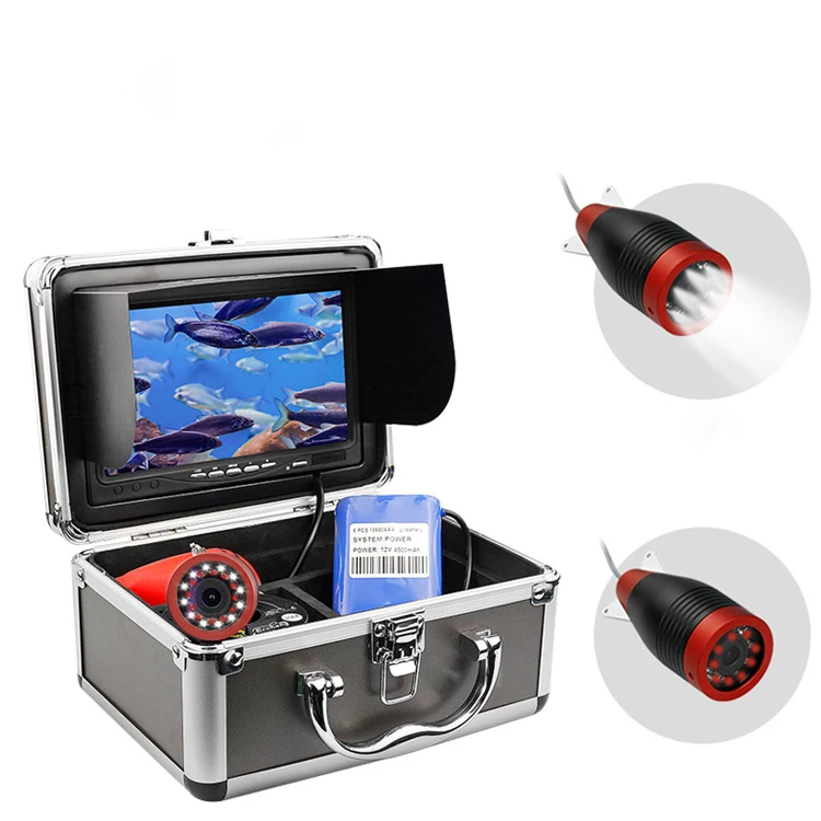 7 Inch Pro Professional Night Vision Underwater  Lcd Monitor Deeper Marine Fish Finder Sonar With Double Lights