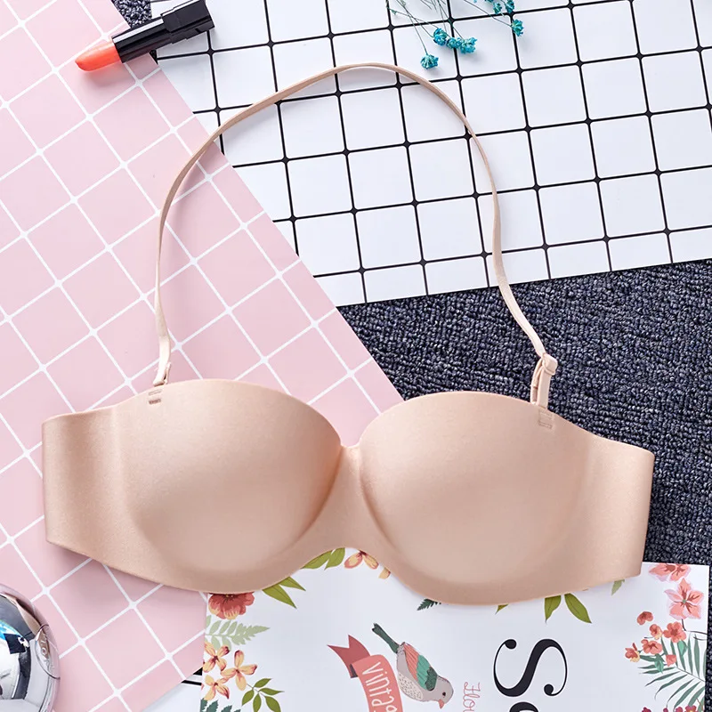 
New sexy women high quality plus size wide color silicone backless strapless bra 