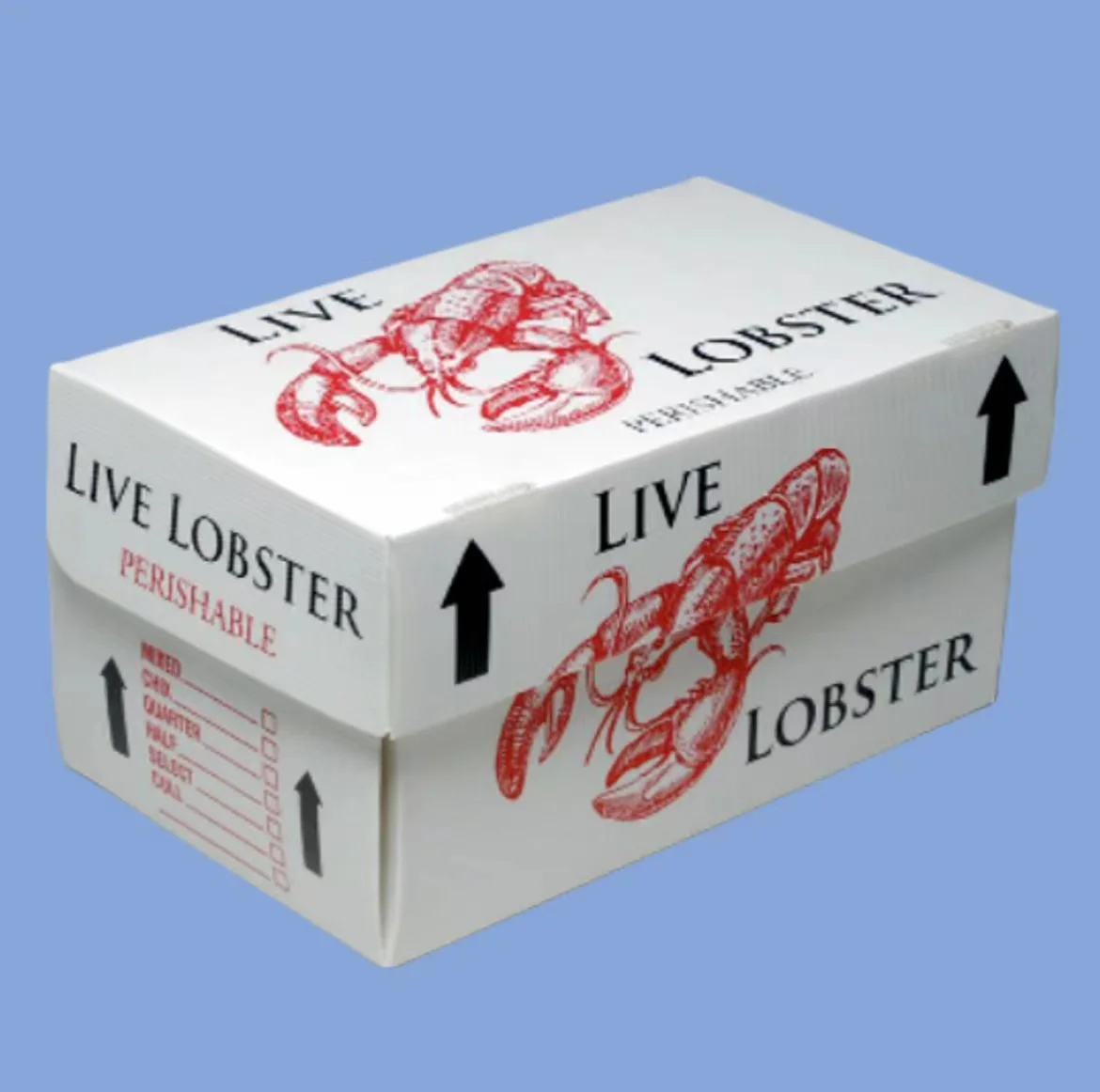 Fish Box Plastic Packing Frozen Packaging Fresh Seafood Ploytherene PP Shipping Hollow Hdpe Dried Transport Big for Fish Box