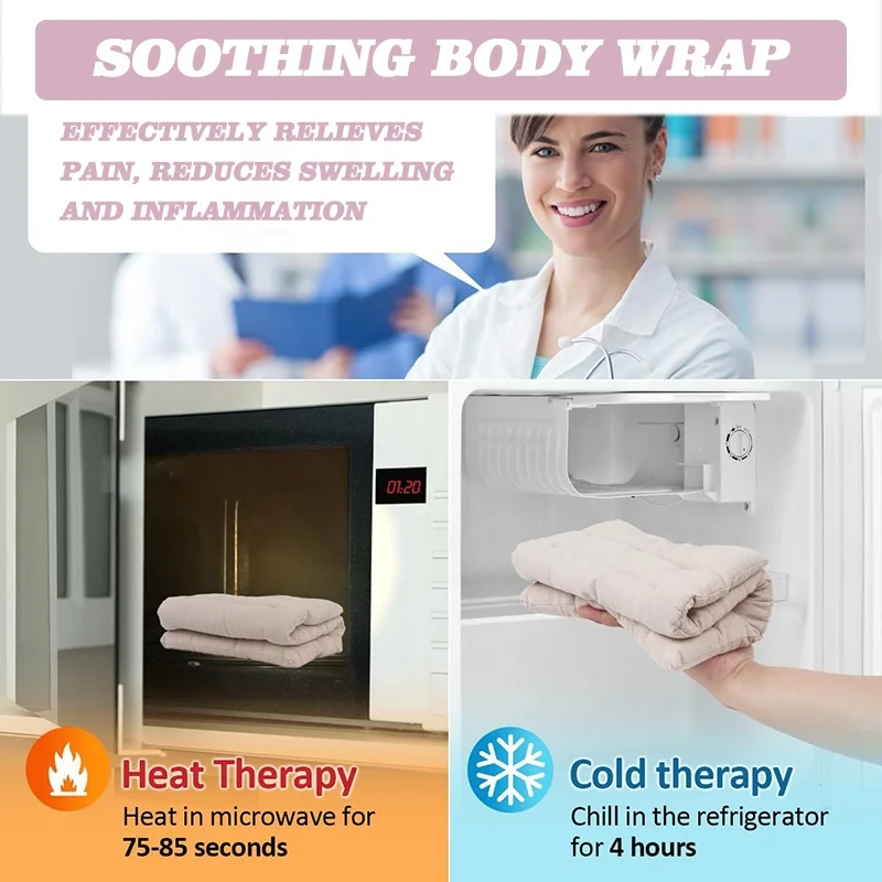 moist heat pack reusable heated back pad microwavable hot therapy neck wrap for back and shoulders