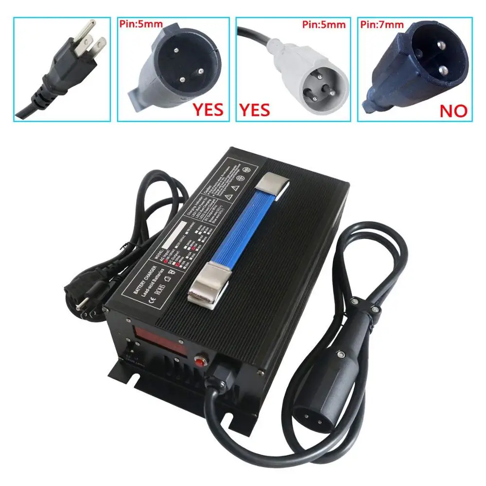 48V 15A клубный гольфмобиль гольф-кары зарядное устройство 3 Pin круглый разъем EZGO для электрического мотоцикла qi беспроводная зарядка устройства прочный автомобильное зарядное устройство