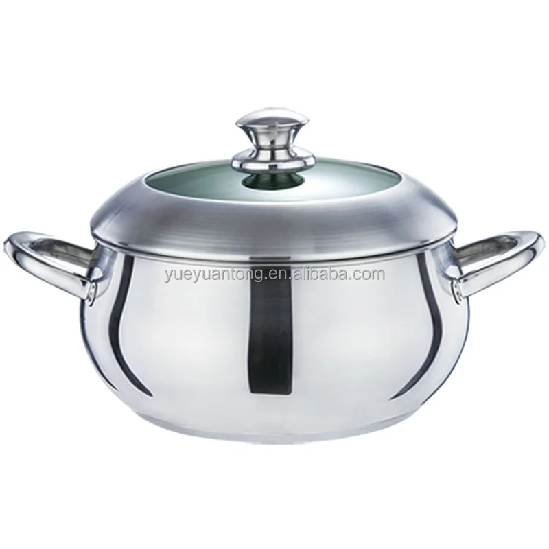 Кастрюля в форме яблока из нержавеющей стали, 20x10,5 см, 3,2 л, 18/10 дюйма, с паровой и Индукционным дном