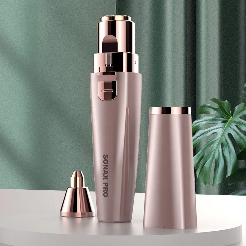 Usb Rechargeable Electric Eyebrow Trimmer 2In1 Lipstick Epilator Women Epilator Shaver