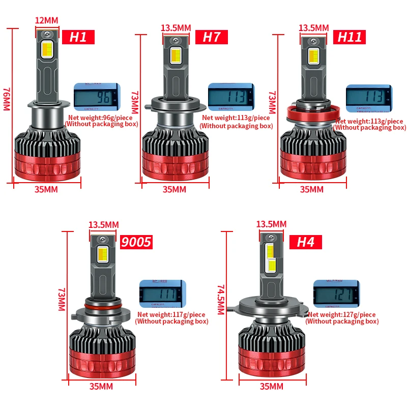 Hb3 9005 led bulb headlight K83 3000K 4300K 6000K white yellow hb3 led headlights bulbs led headlights lamp