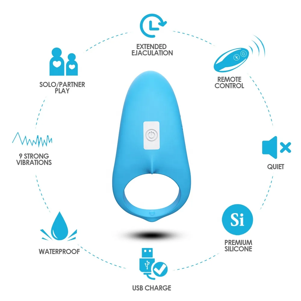 rechargeable remote control sex toy man women wireless penis ring mini vibrator for couples