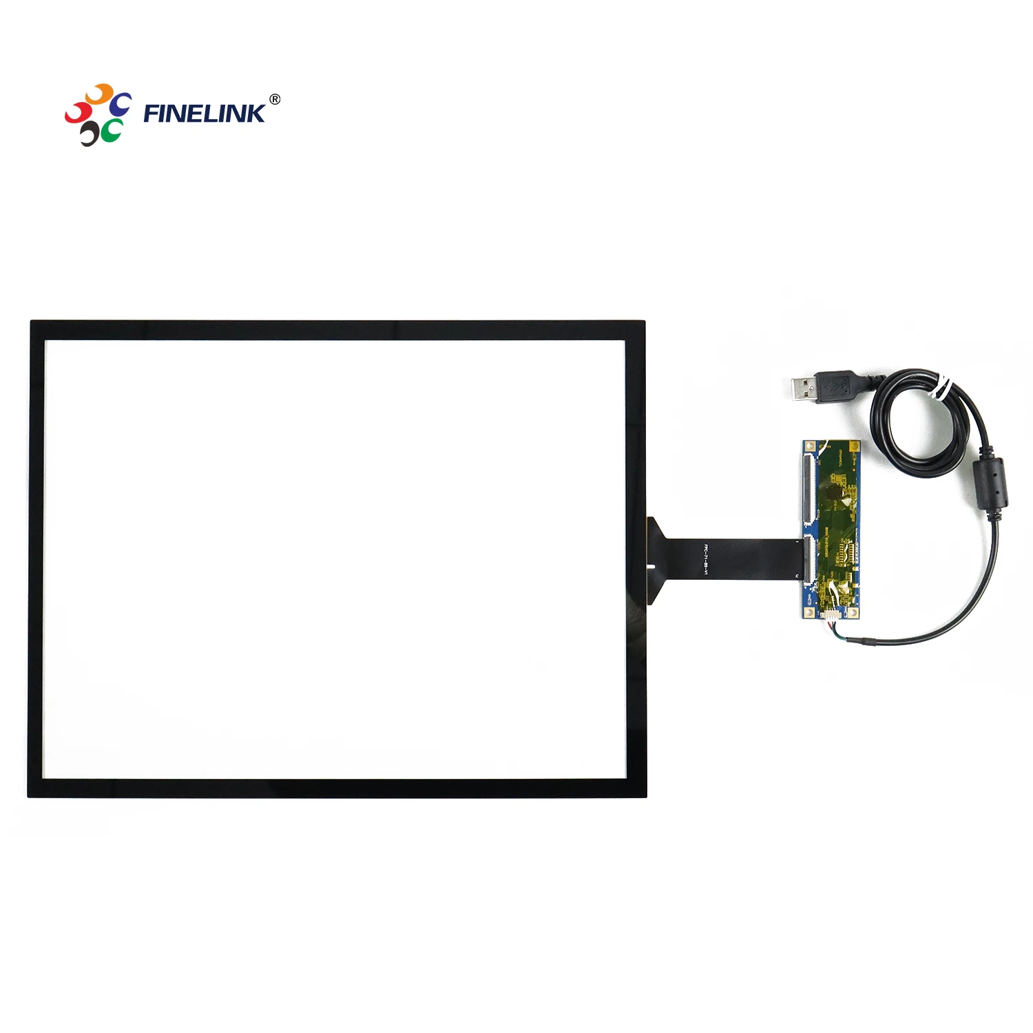 FINELINK Custom Tempered Glass Industrial Pcap Ctp 10.1 11.6 12.1 15.6 21.5 32 Inch Capacitive Touch Screen Panel Kit