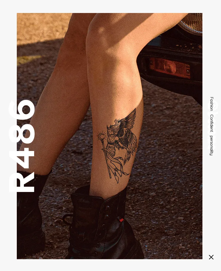 SHxIN Wholesale Custom angel arm back gardenia extract temporary tattoo sticker for women fake waterproof semi permanent tattoo