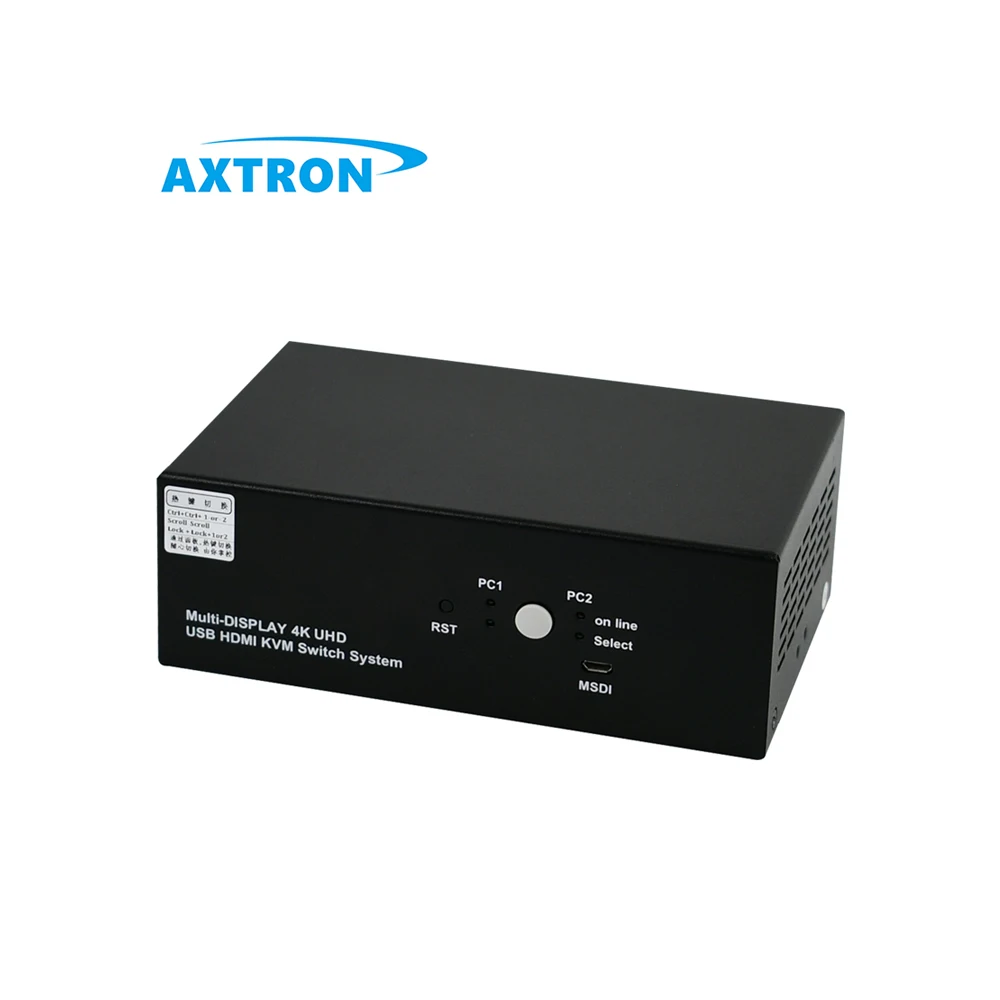 4K Dual Monitor HDMI 2 in 1KVM Switch 2 Port Dual Monitor KVM Switch