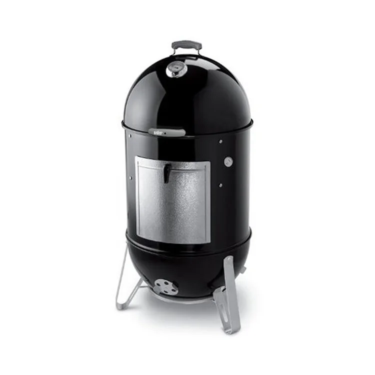 Modern Turkey Roasting Freestanding Smoker Charcoal Cylinder Barbecue BBQ Grill