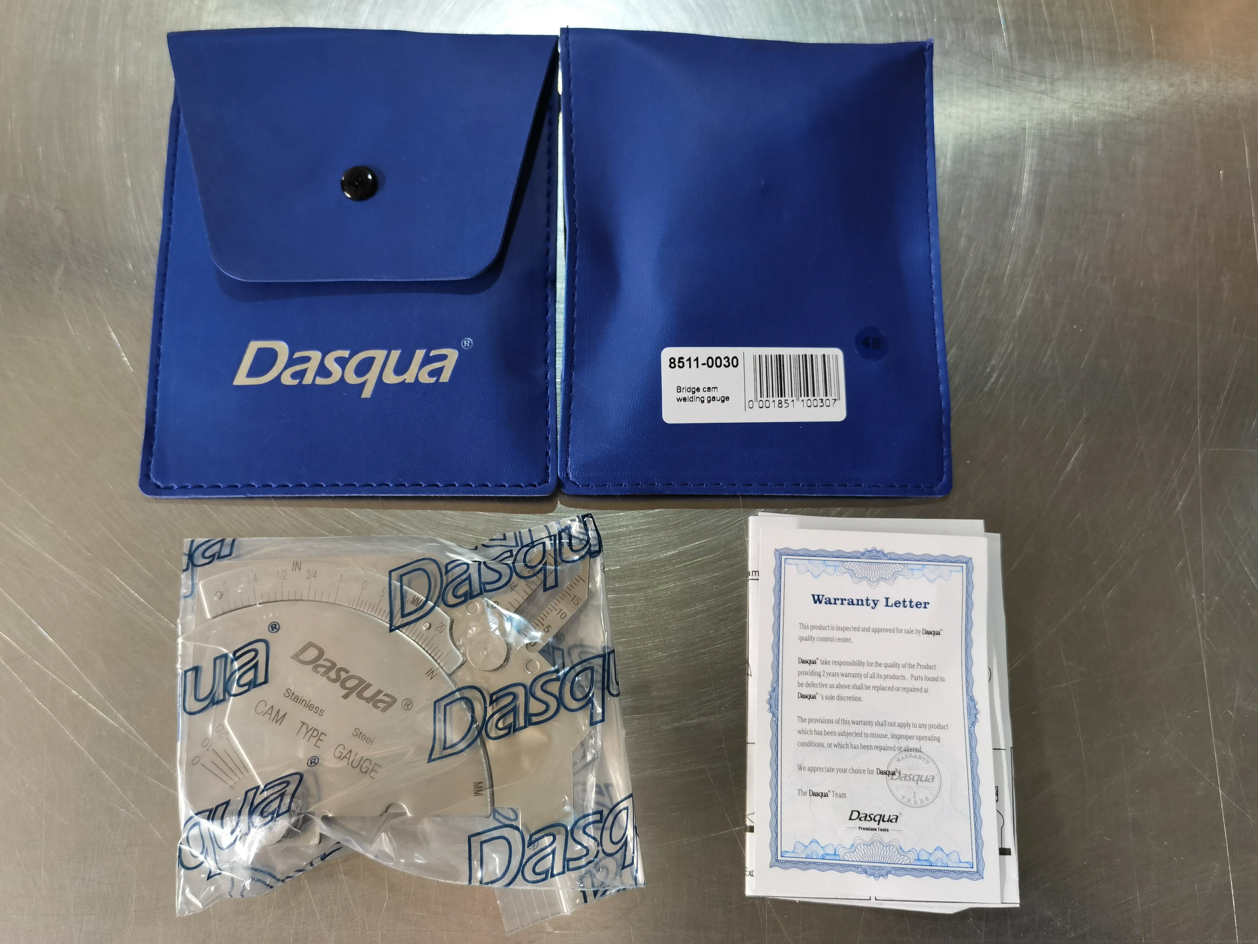 Dasqua Stainless Steel  Bridge Cam Welding Gauge Fillet Weld Throat Gauge Weld Inspection Gauge Measuring Tool